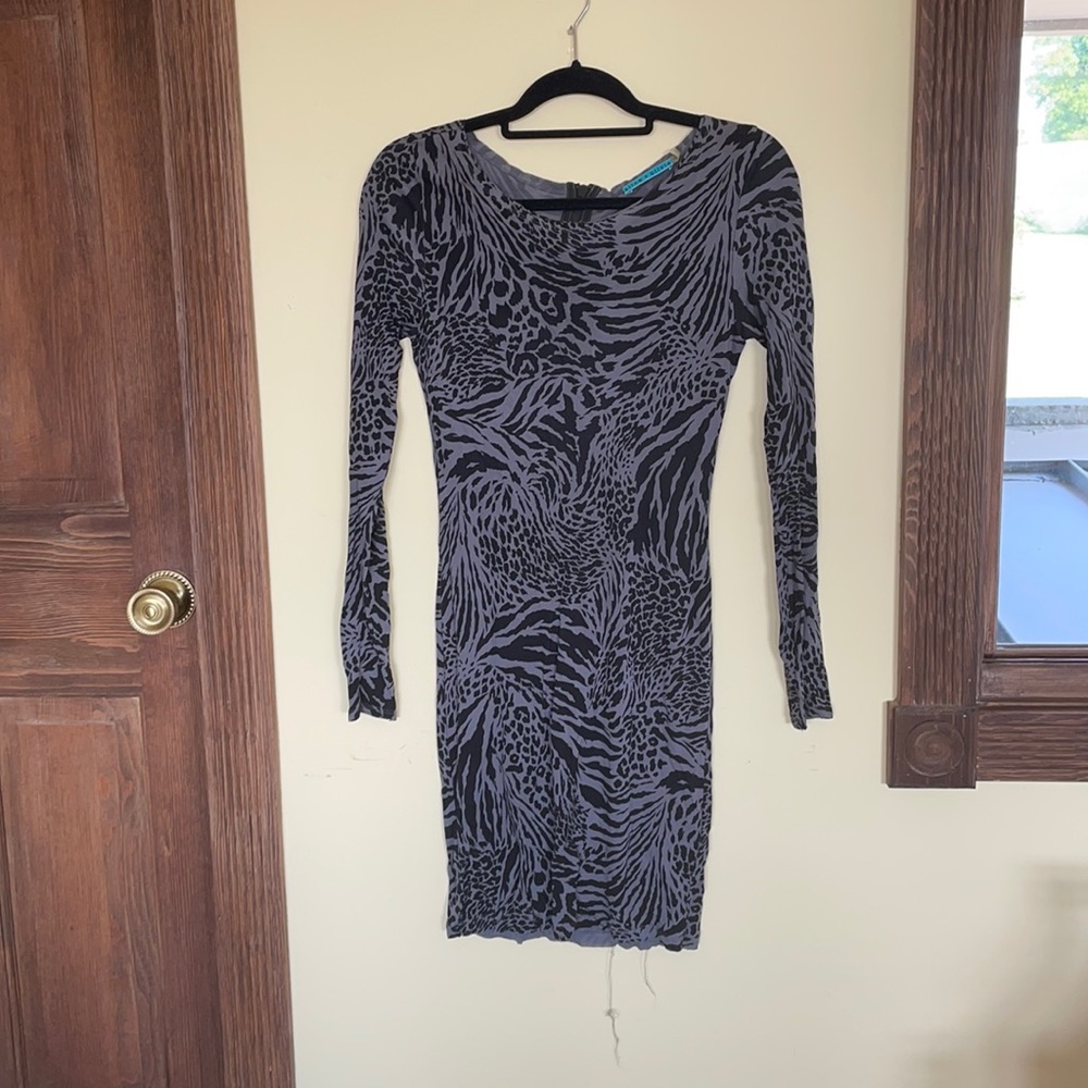 Zebra print tight dress